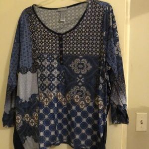 Mixed print top